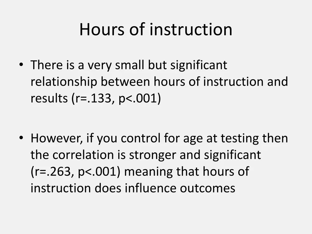 hours of instruction 1
