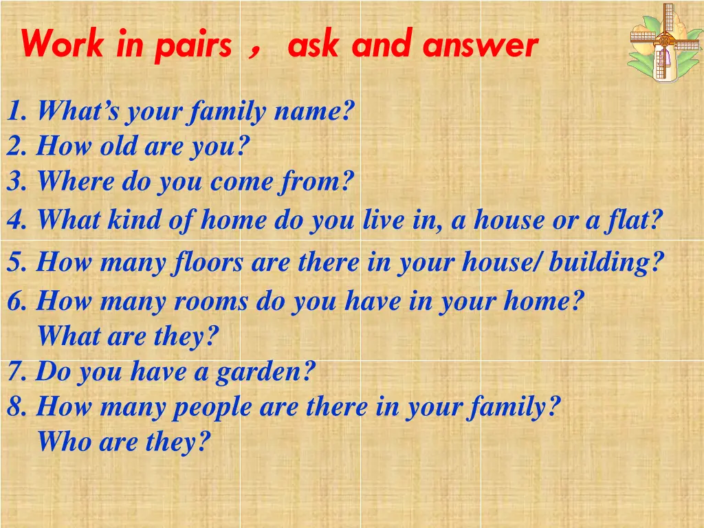 1 what s your family name