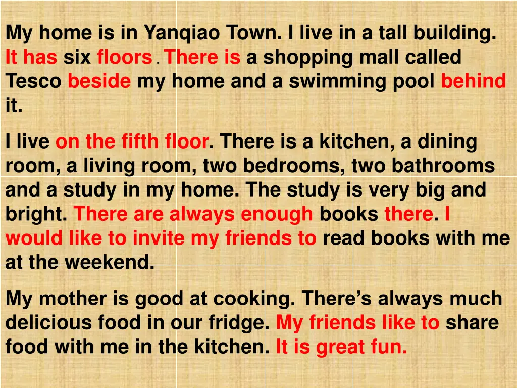 my home is in yanqiao town i live in a tall