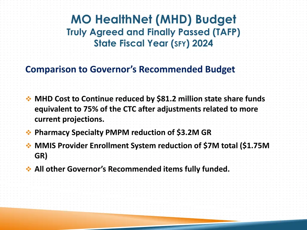 mo healthnet mhd budget truly agreed and finally