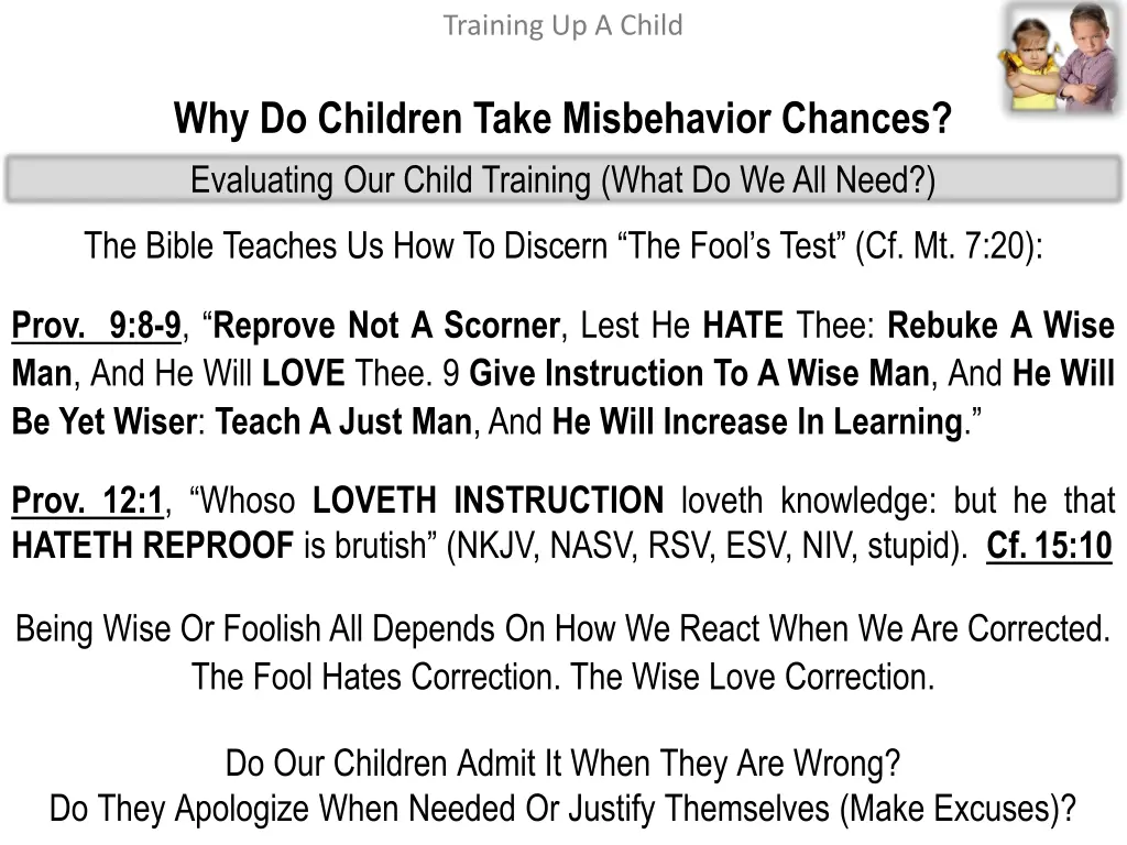 training up a child 10