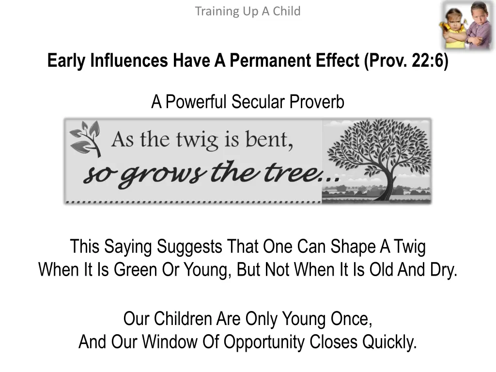 training up a child