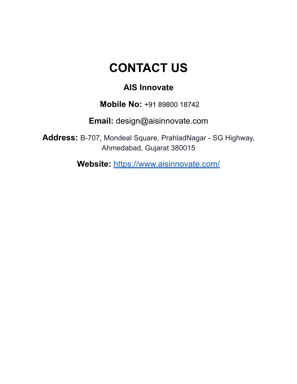 contact us
