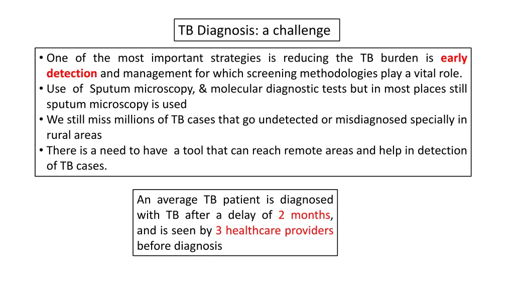 tb diagnosis a challenge