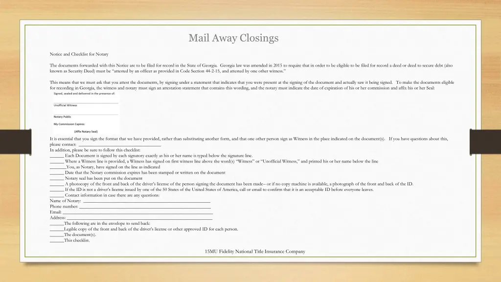mail away closings 10