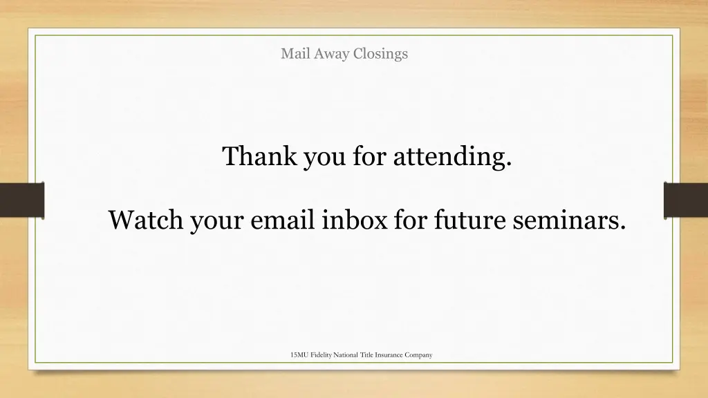 mail away closings 14