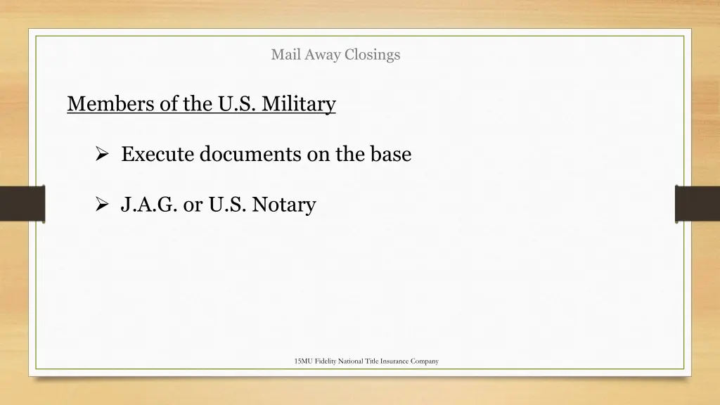 mail away closings 7