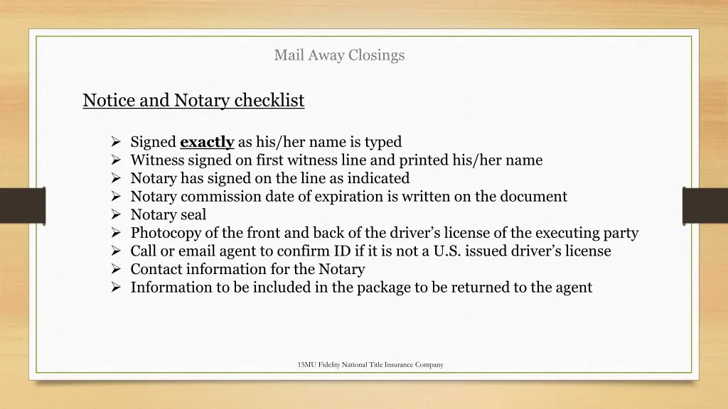 mail away closings 9