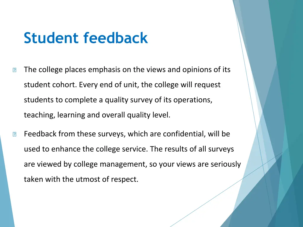 student feedback