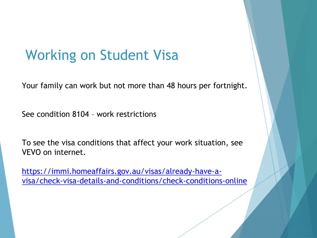 working on student visa 1