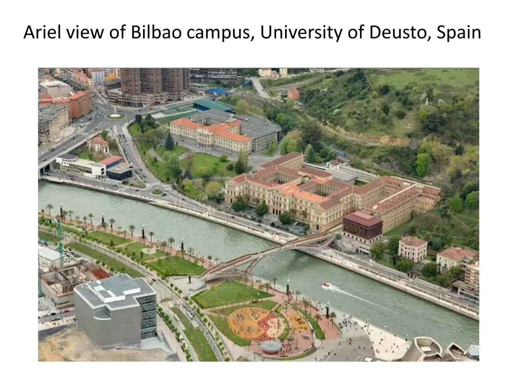 ariel view of bilbao campus university of deusto
