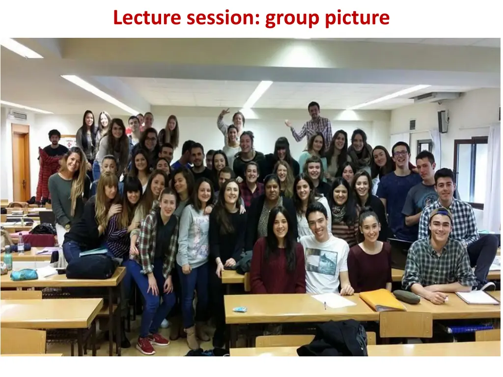 lecture session group picture