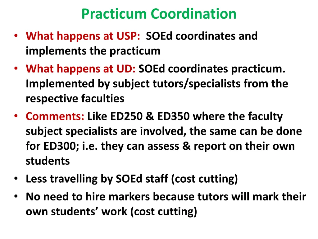 practicum coordination what happens at usp soed