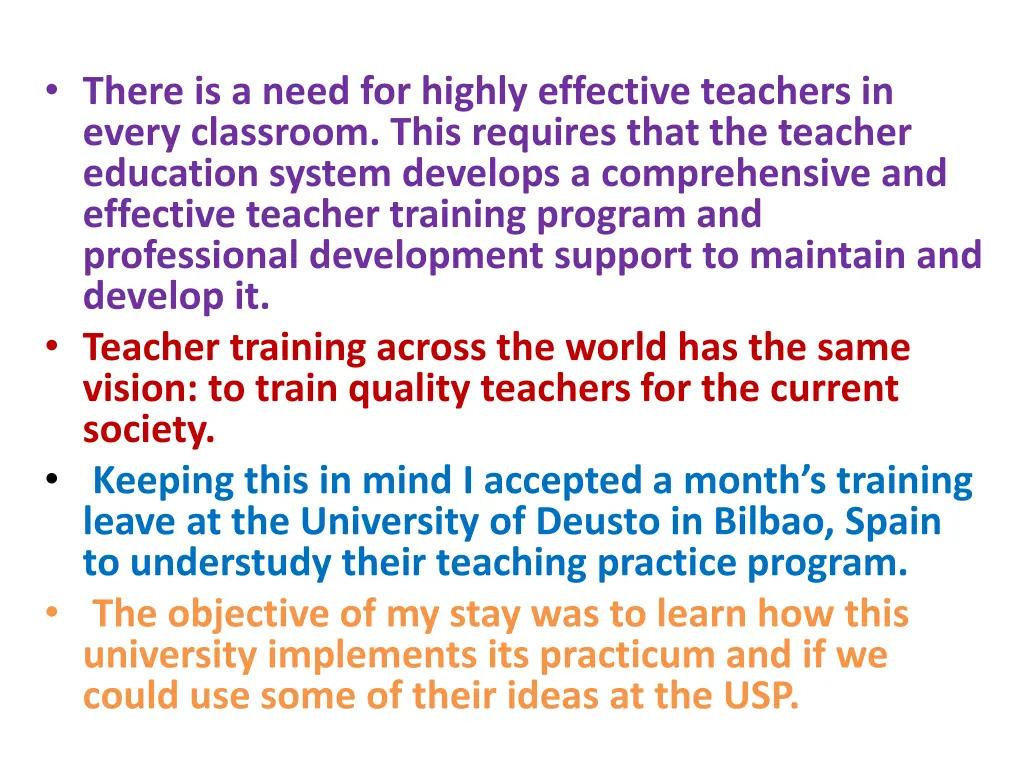 there is a need for highly effective teachers