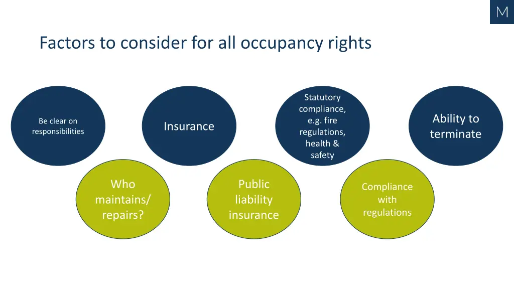 factors to consider for all occupancy rights