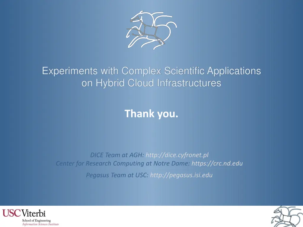 experiments with complex scientific applications 1
