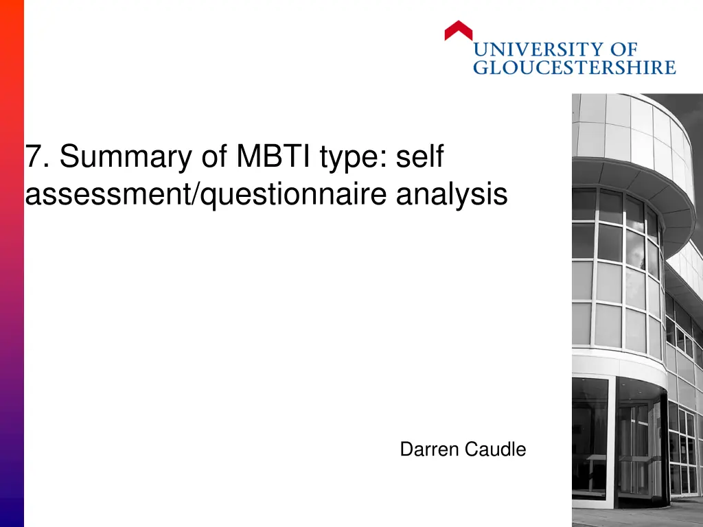 7 summary of mbti type self assessment