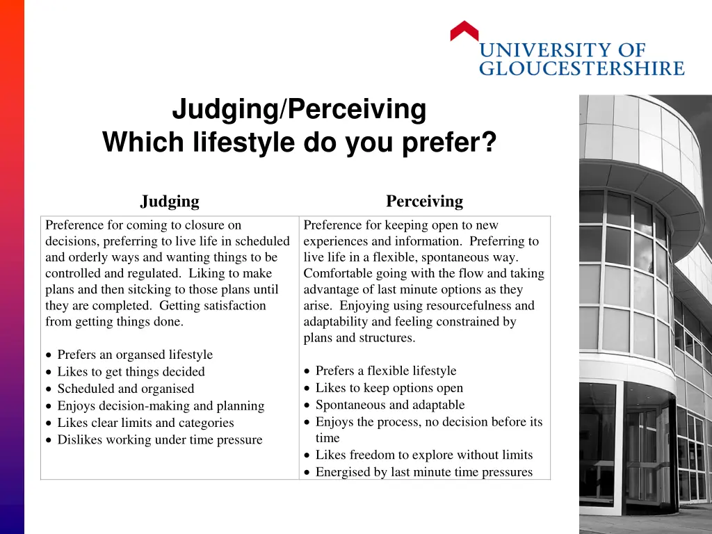 judging perceiving which lifestyle do you prefer