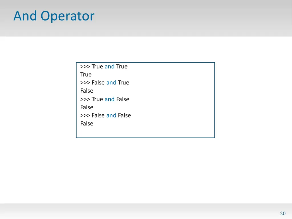 and operator 1