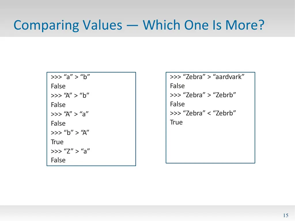comparing values which one is more 1
