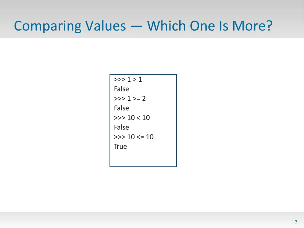 comparing values which one is more 3
