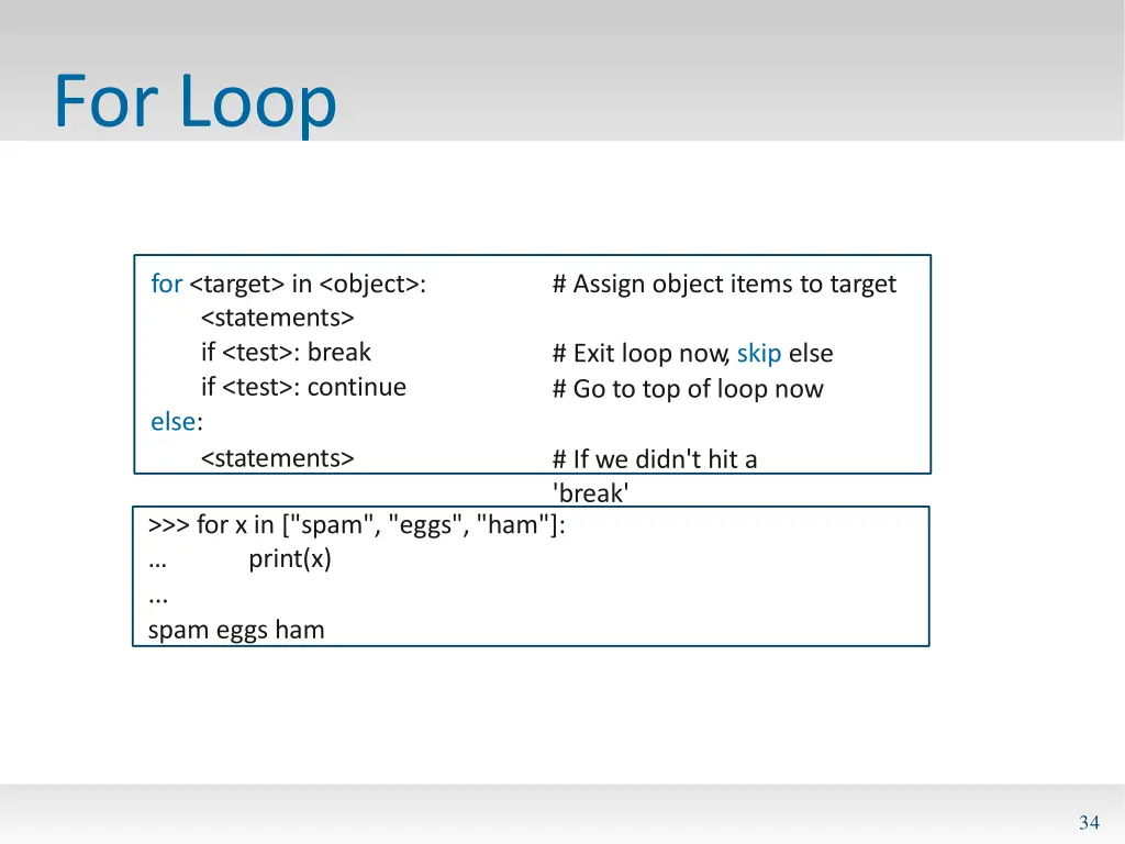 for loop 1