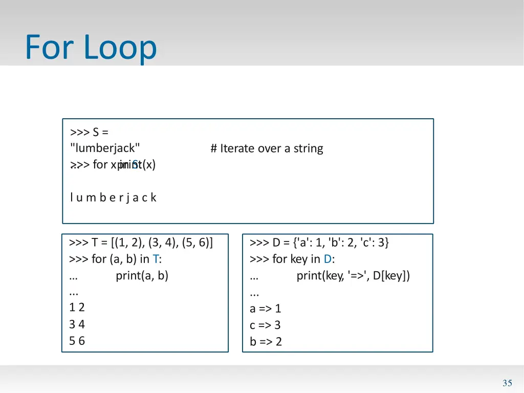 for loop 2