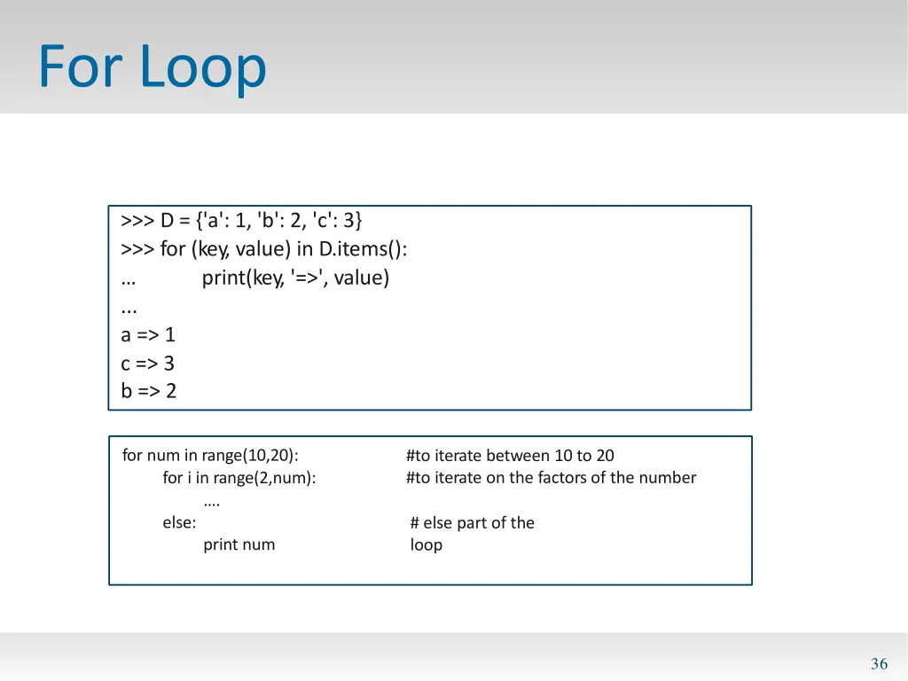 for loop 3