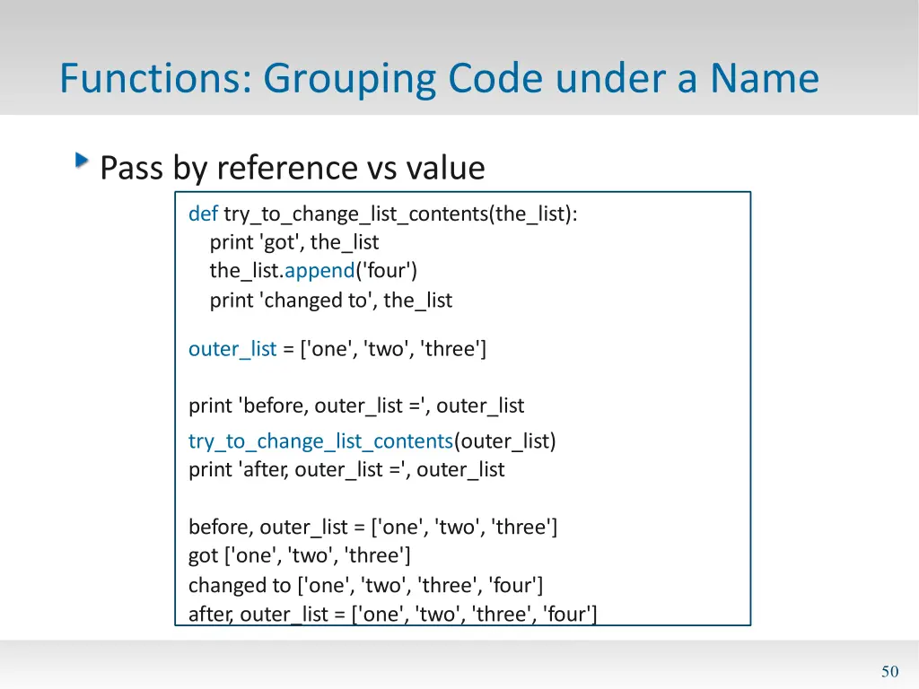 functions grouping code under a name 10