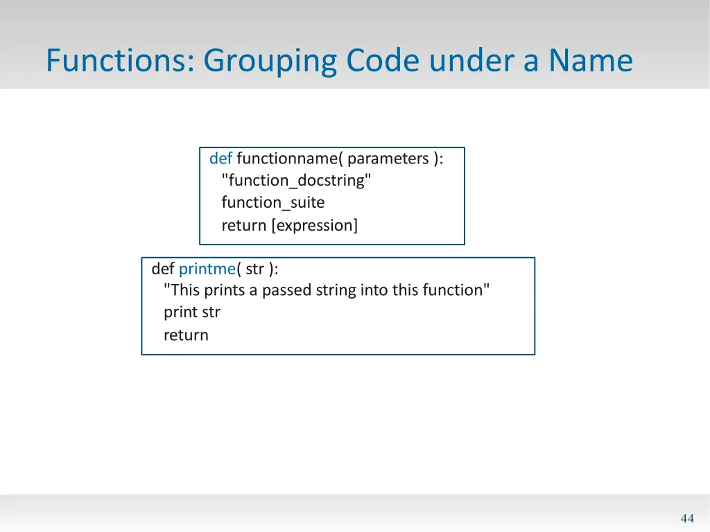 functions grouping code under a name 4
