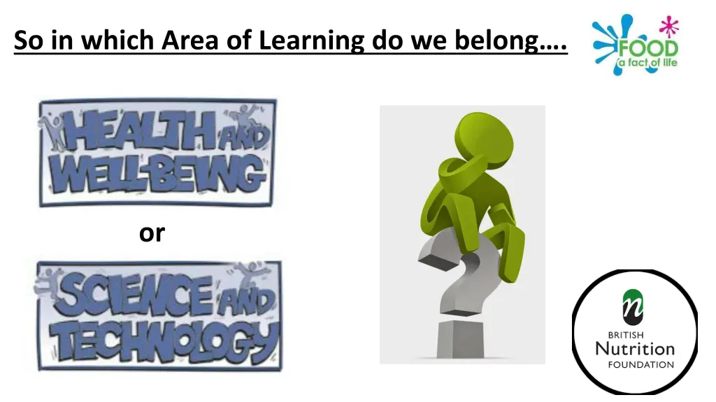 so in which area of learning do we belong