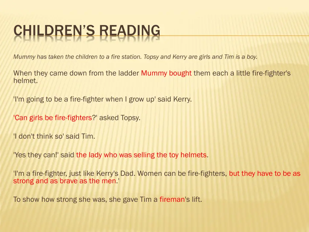 children s reading