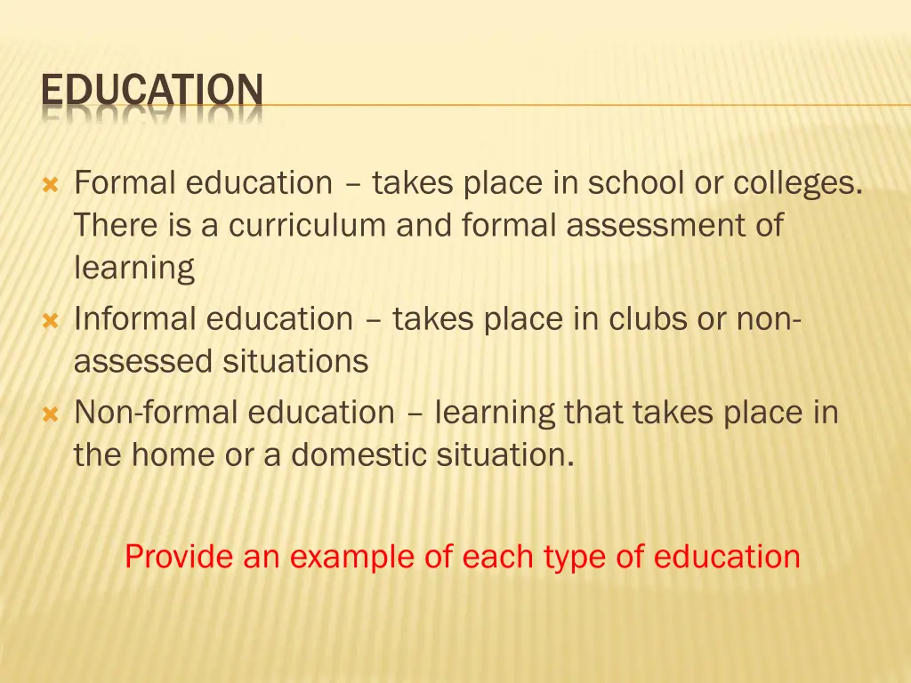 education