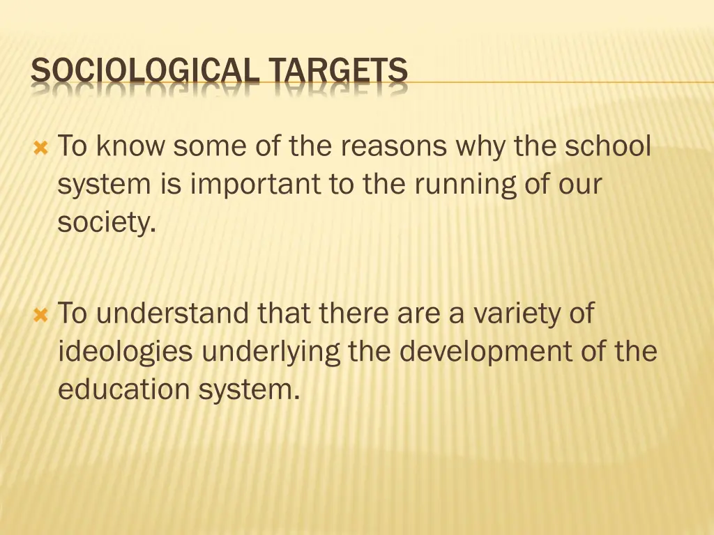 sociological targets