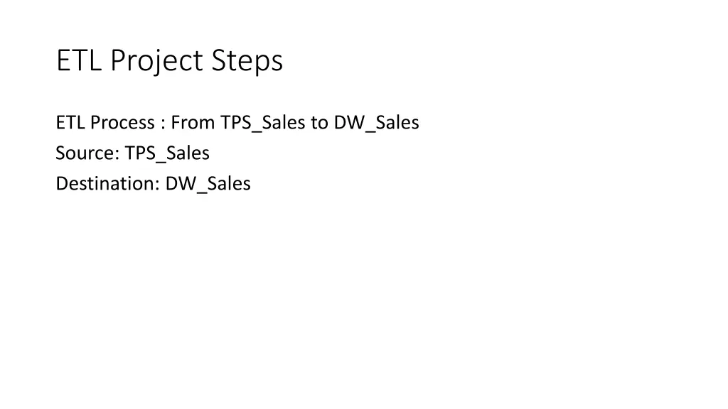 etl project steps