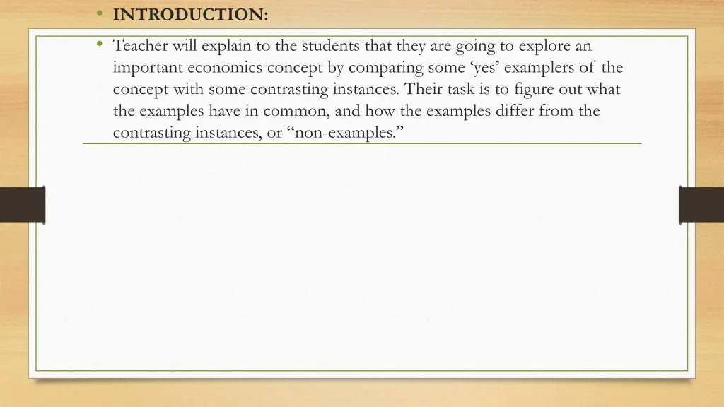 introduction teacher will explain to the students