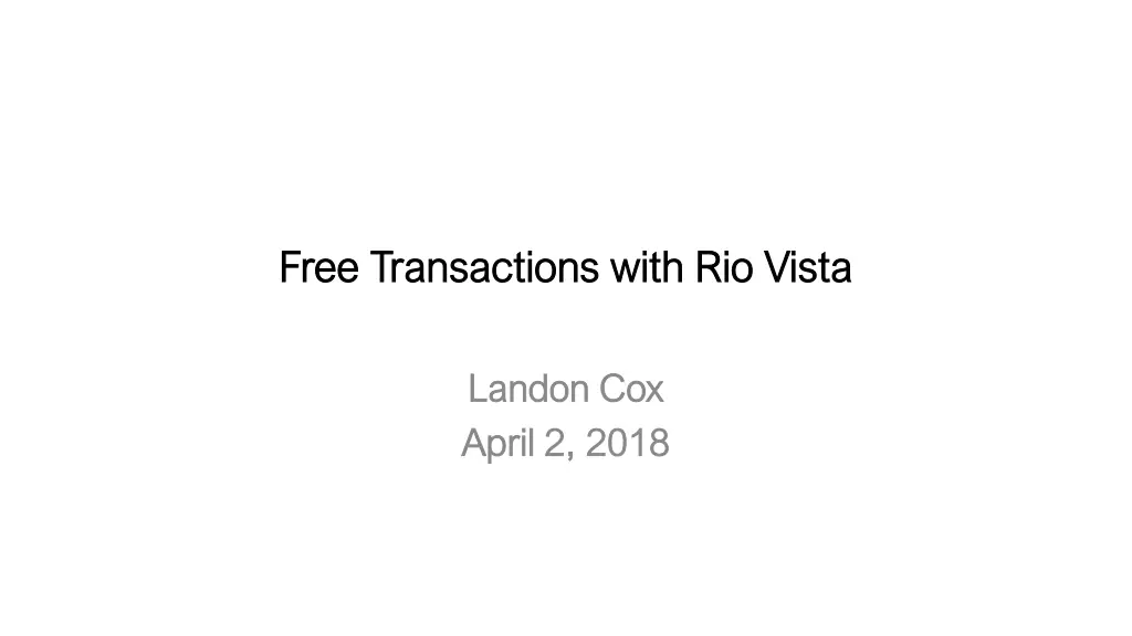 free transactions with rio vista free