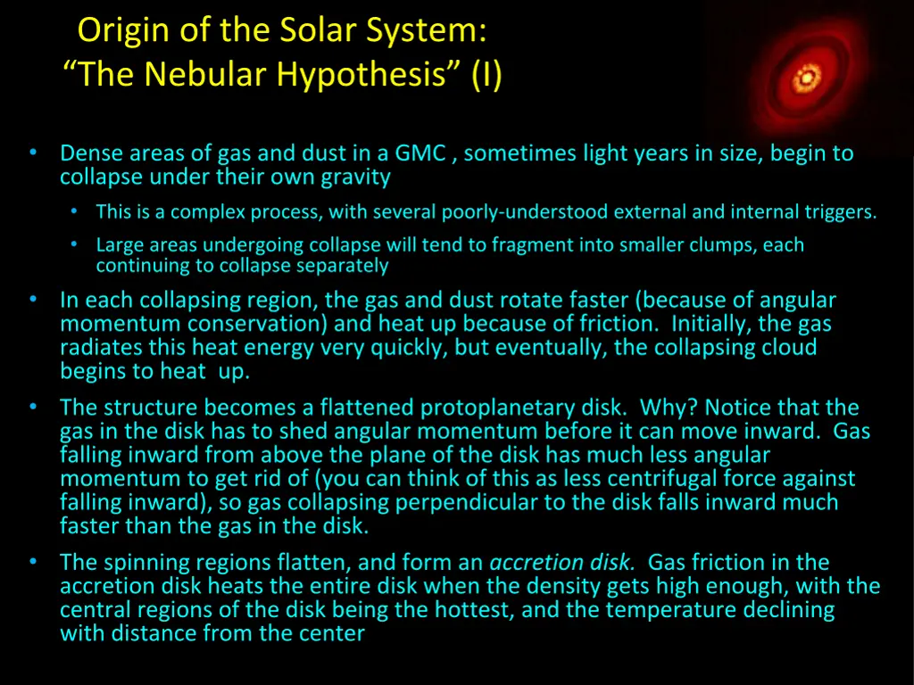 origin of the solar system the nebular hypothesis