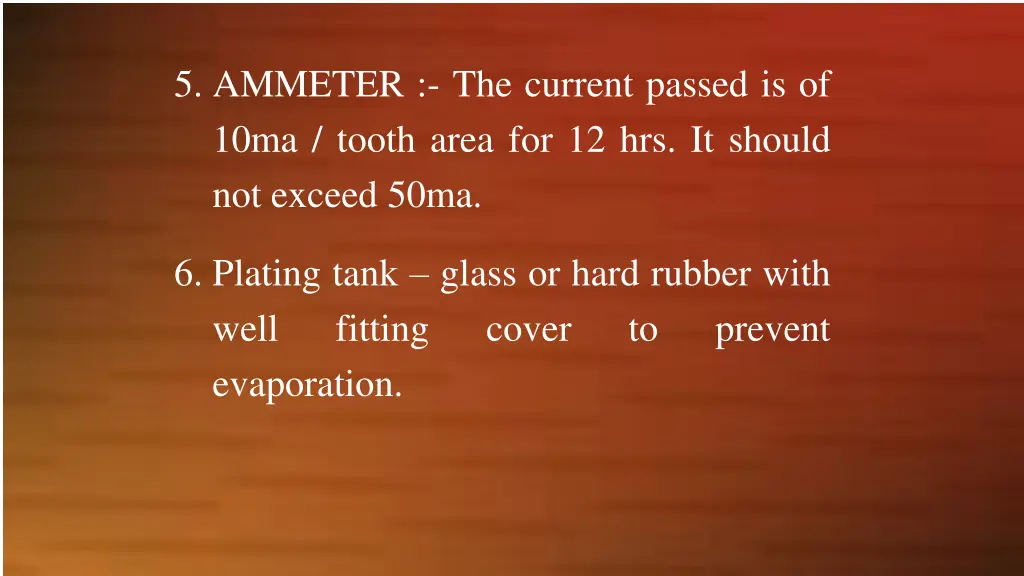 5 ammeter the current passed is of 10ma tooth