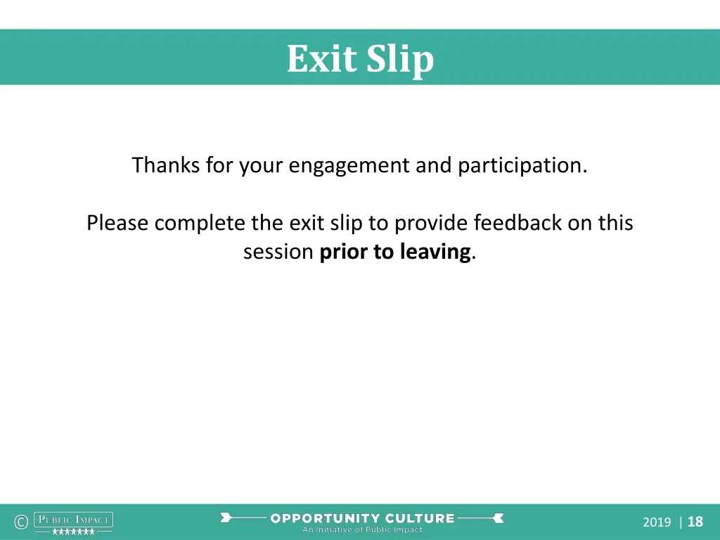 exit slip