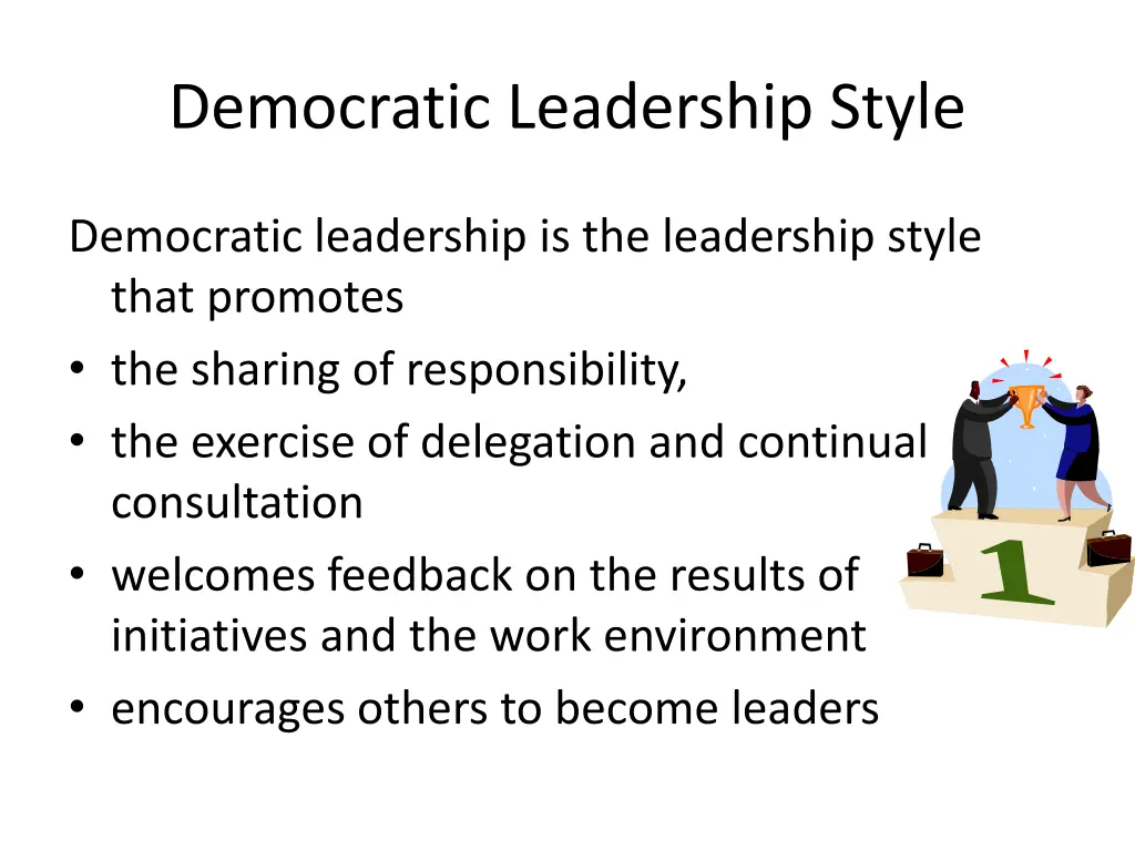 democratic leadership style