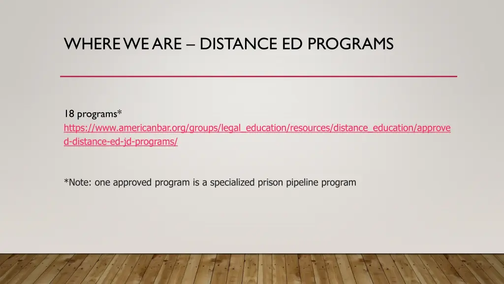 where we are distance ed programs