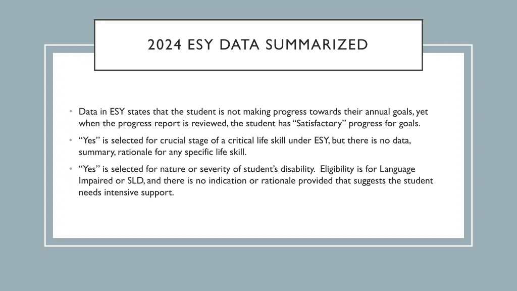 2024 esy data summarized 2
