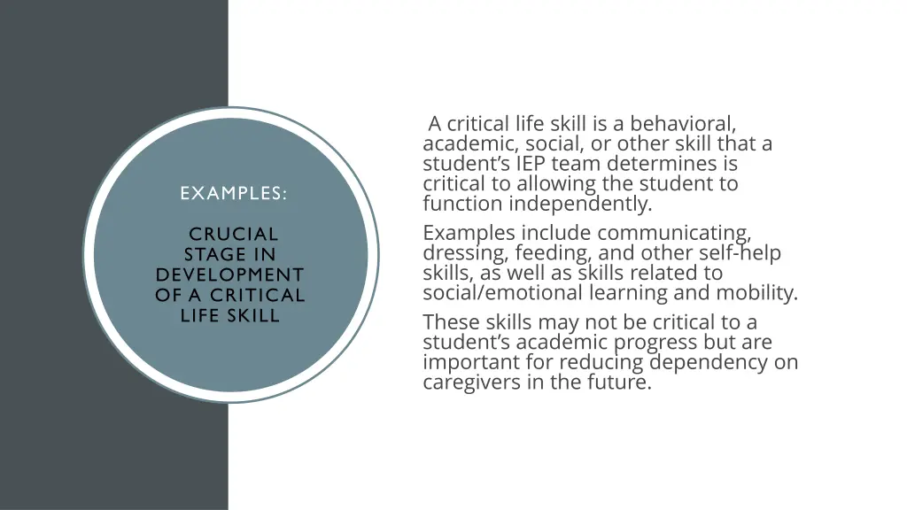 a critical life skill is a behavioral academic