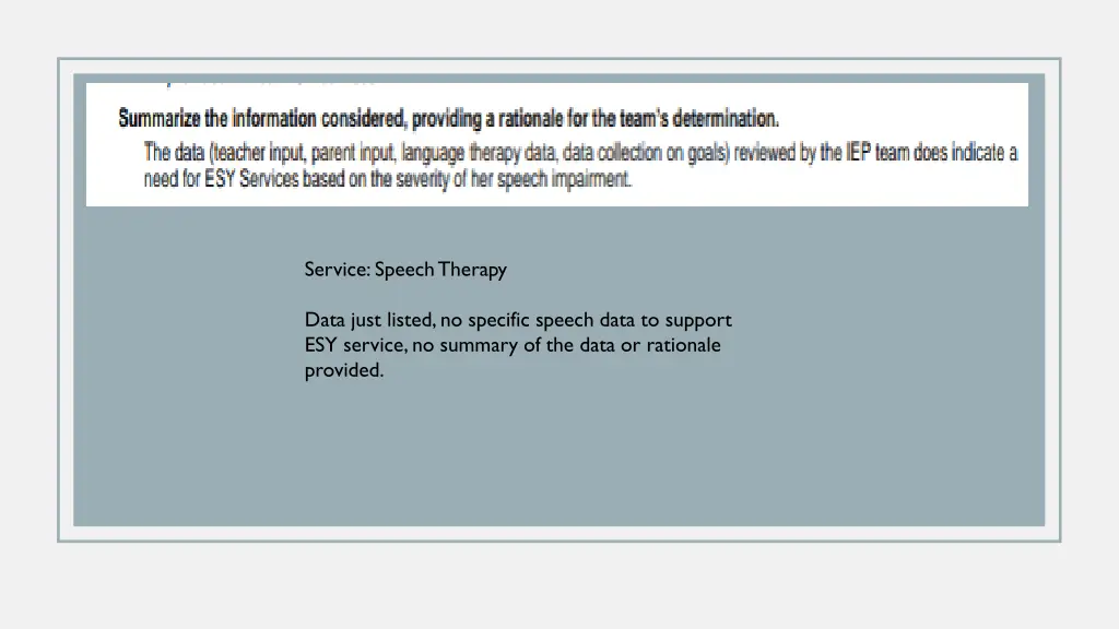service speech therapy