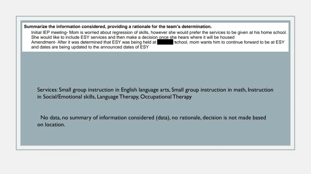 services small group instruction in english
