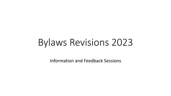 bylaws revisions 2023