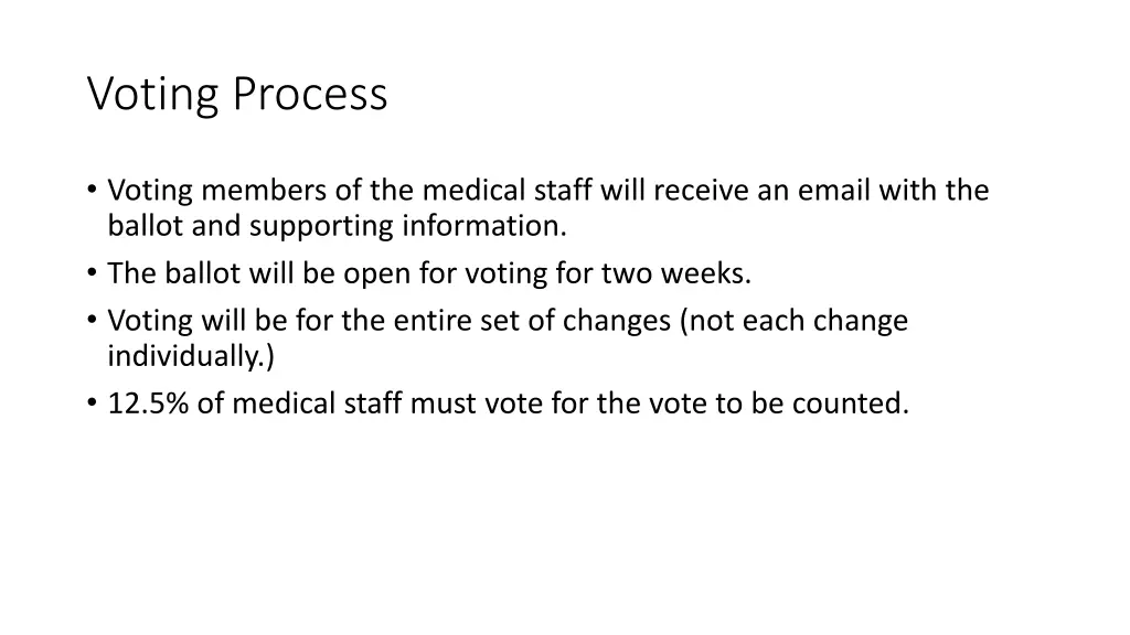 voting process