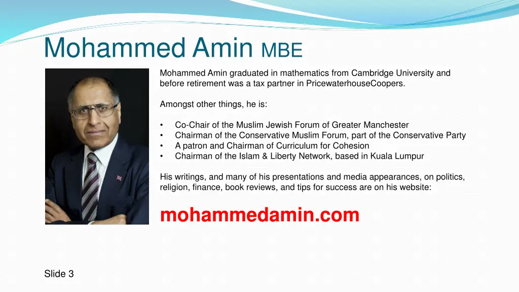 mohammed amin mbe