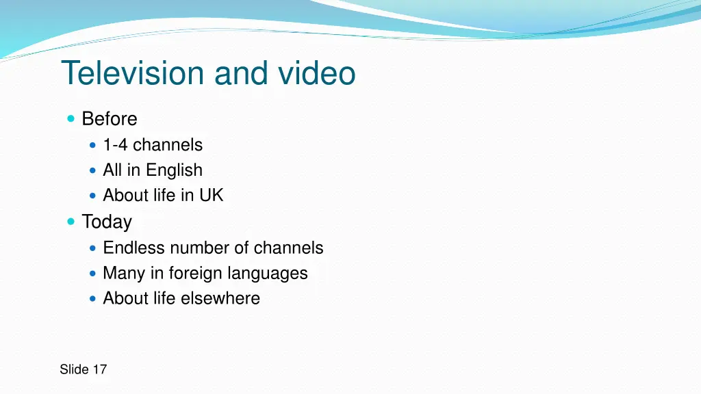 television and video